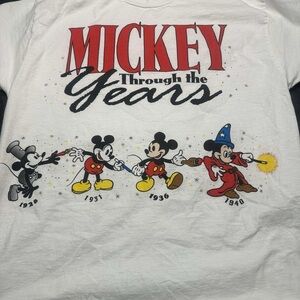 COPY - Disney White and Red Mickey Mouse Evolution Short Sleeve Tee